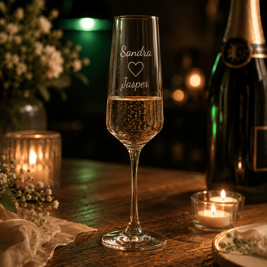 Champagneglas met persoonlijke gravure 280 ml - De Knutselier