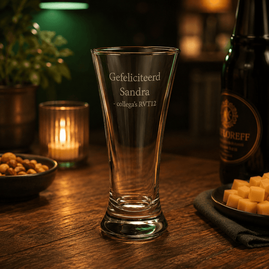 Gegraveerd conisch bierglas 320ml - De Knutselier
