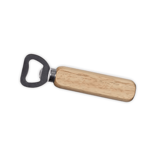 Houten flessenopener van beukenhout – met gravure - De Knutselier
