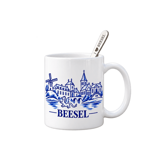 Mok ‘Beesel’ – 330 ml, incl. lepel en doosje - De Knutselier