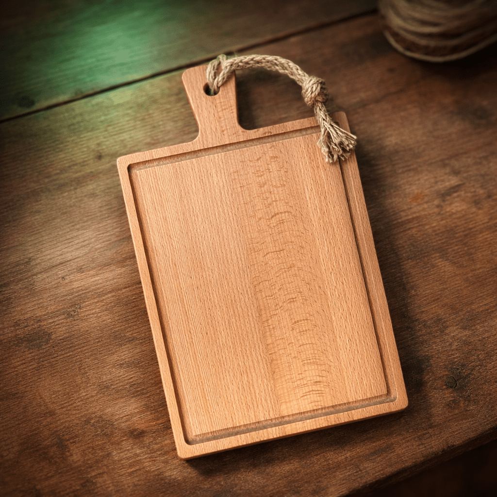 Plank Carin – Rechthoekige beukenhouten borrelplank van 40 x 24 cm - De Knutselier