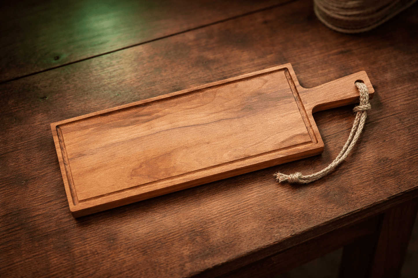 Plank Glenn – Grote beukenhouten borrelplank van 50 x 17 cm - De Knutselier