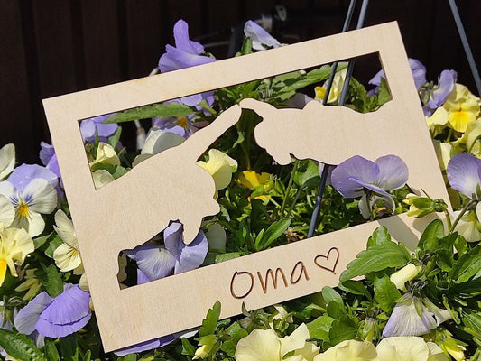 Een houten silhouetcadeau voor oma - De Knutselier