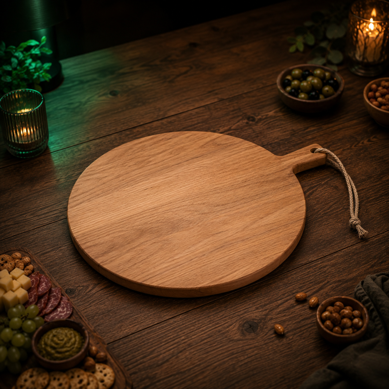 Plank Mello - Beukenhouten ronde borrelplank Ø35cm