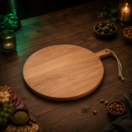 Plank Mello - Beukenhouten ronde borrelplank Ø35cm
