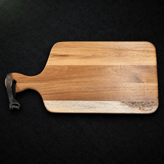 Acaciahouten serveerplank 25 × 20 cm met productiefout – Buitenkansje - De Knutselier