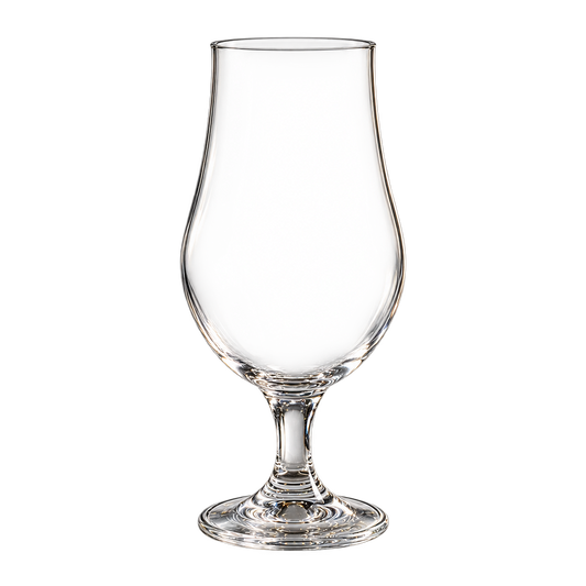 Vrijstaand transparant rond bierglas 370 ml