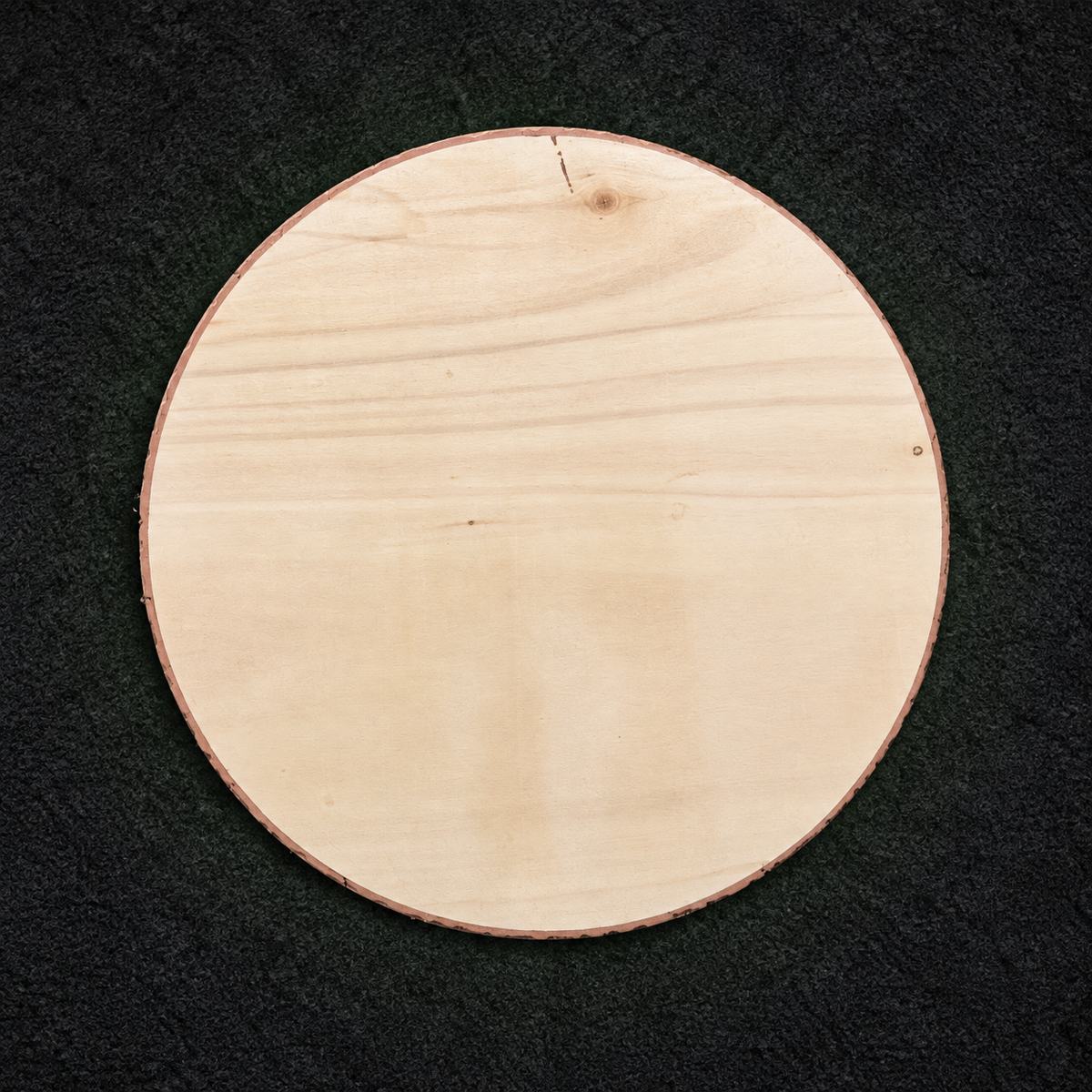 Ronde blankhouten schijf van circa 30 cm – Buitenkansje