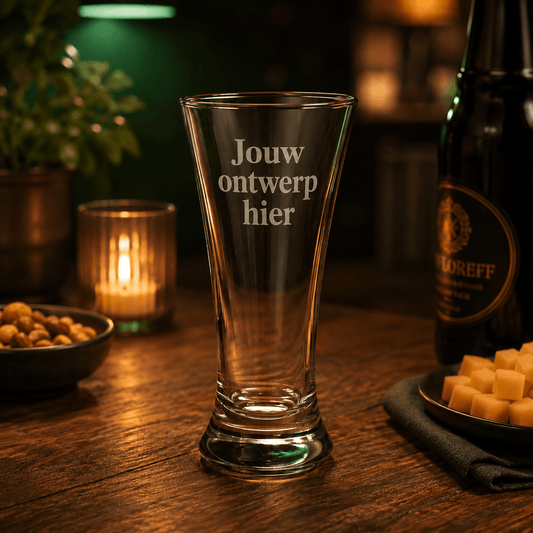 Gegraveerd conisch bierglas 320ml - De Knutselier