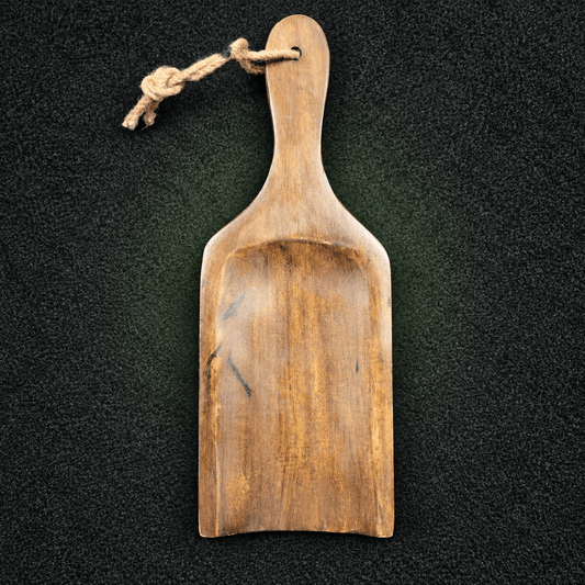 Mangohouten serveerbordje 30 × 12 cm – Buitenkansje - De Knutselier