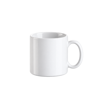 Blanco witte espresso mok 150 ml met transparante achtergrond