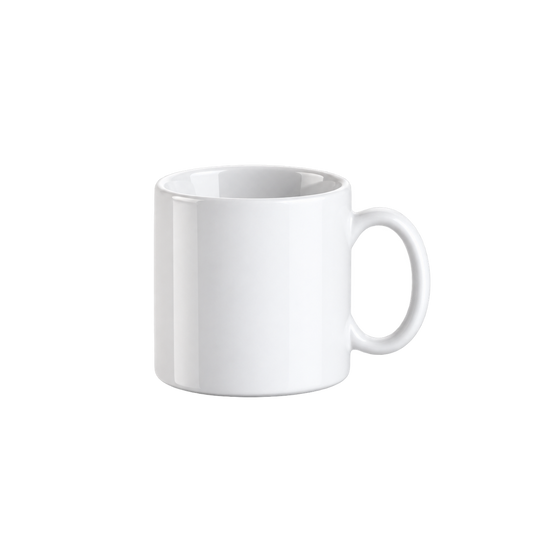 Blanco witte espresso mok 150 ml met transparante achtergrond