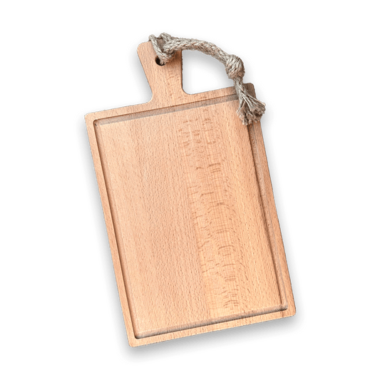 Plank Carin – Rechthoekige beukenhouten borrelplank van 40 x 24 cm - De Knutselier