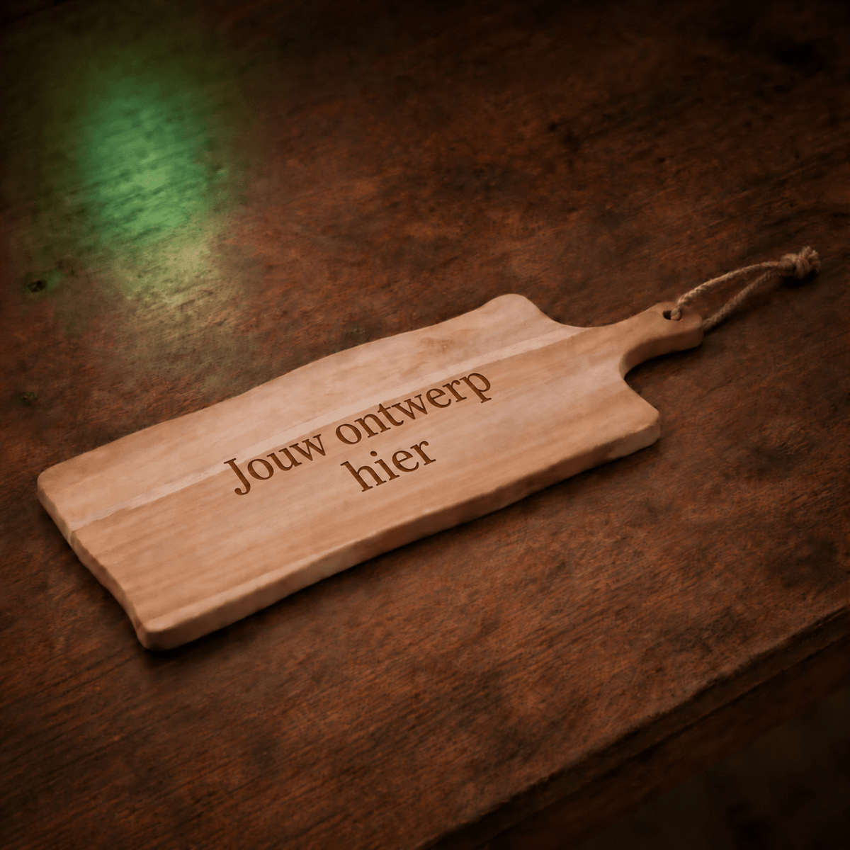 Plank Donny – Teakhouten borrelplank 49 × 20 cm - De Knutselier