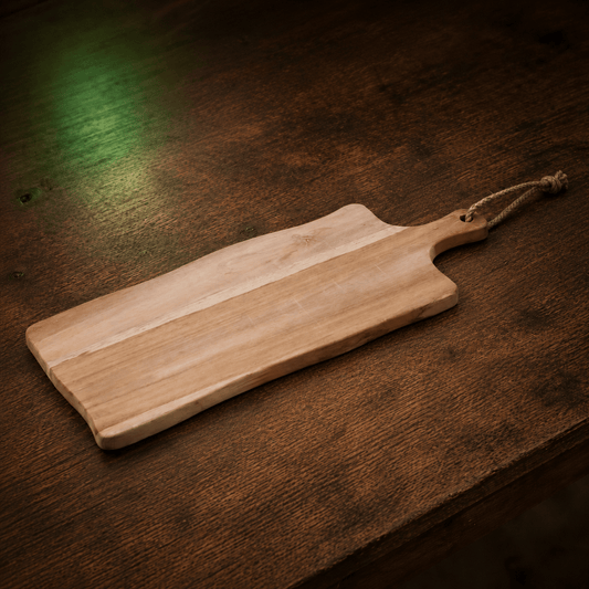 Plank Donny – Teakhouten borrelplank 49 × 20 cm - De Knutselier
