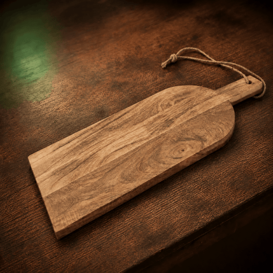 Plank Jeuke – Mangohouten borrelplank 50 × 20 cm - De Knutselier