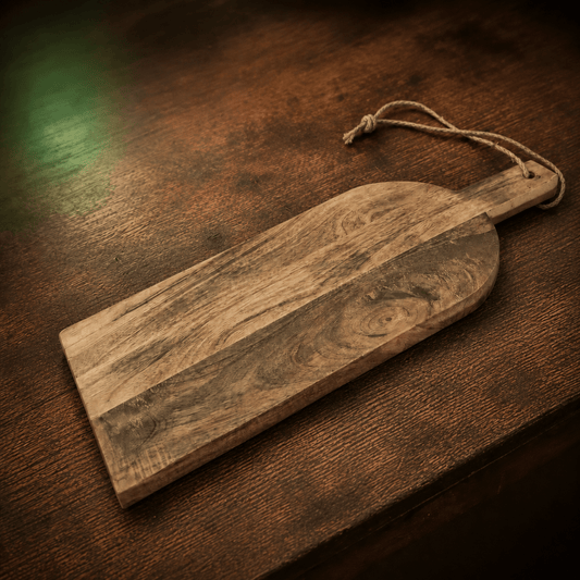 Plank Jeuke – Mangohouten borrelplank 50 × 20 cm - De Knutselier