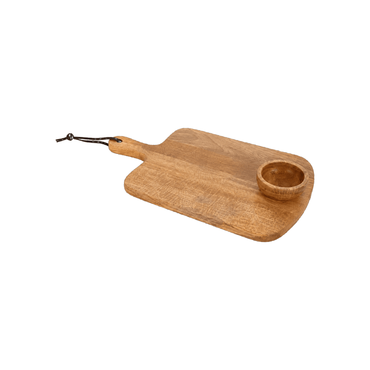 Plank Lieske – Mangohouten borrelplank met kom 43 × 25,5 cm - De Knutselier