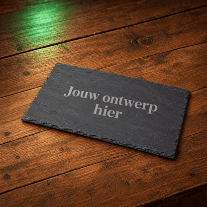 Plank Umbre – Gepersonaliseerde leisteen 22 × 16 cm - De Knutselier