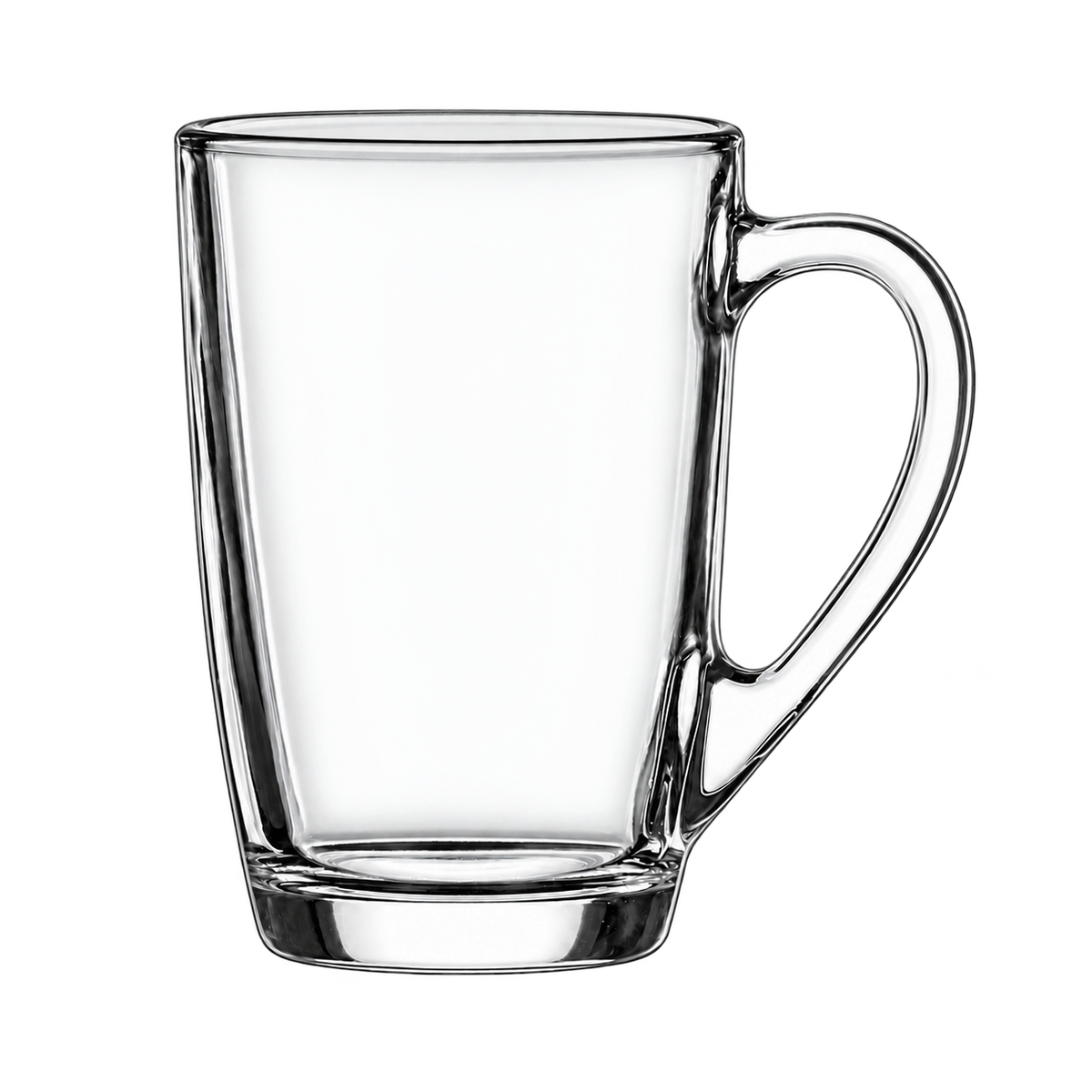 Vrijstaand doorschijnend theeglas 300 ml met oor