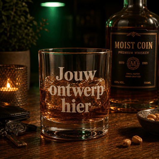 Whiskeyglas met persoonlijke gravure 300 ml - De Knutselier